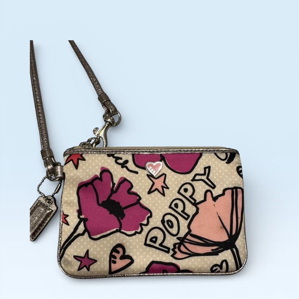 Coach Poppy Floral Wristlet - Picture 7 of 9